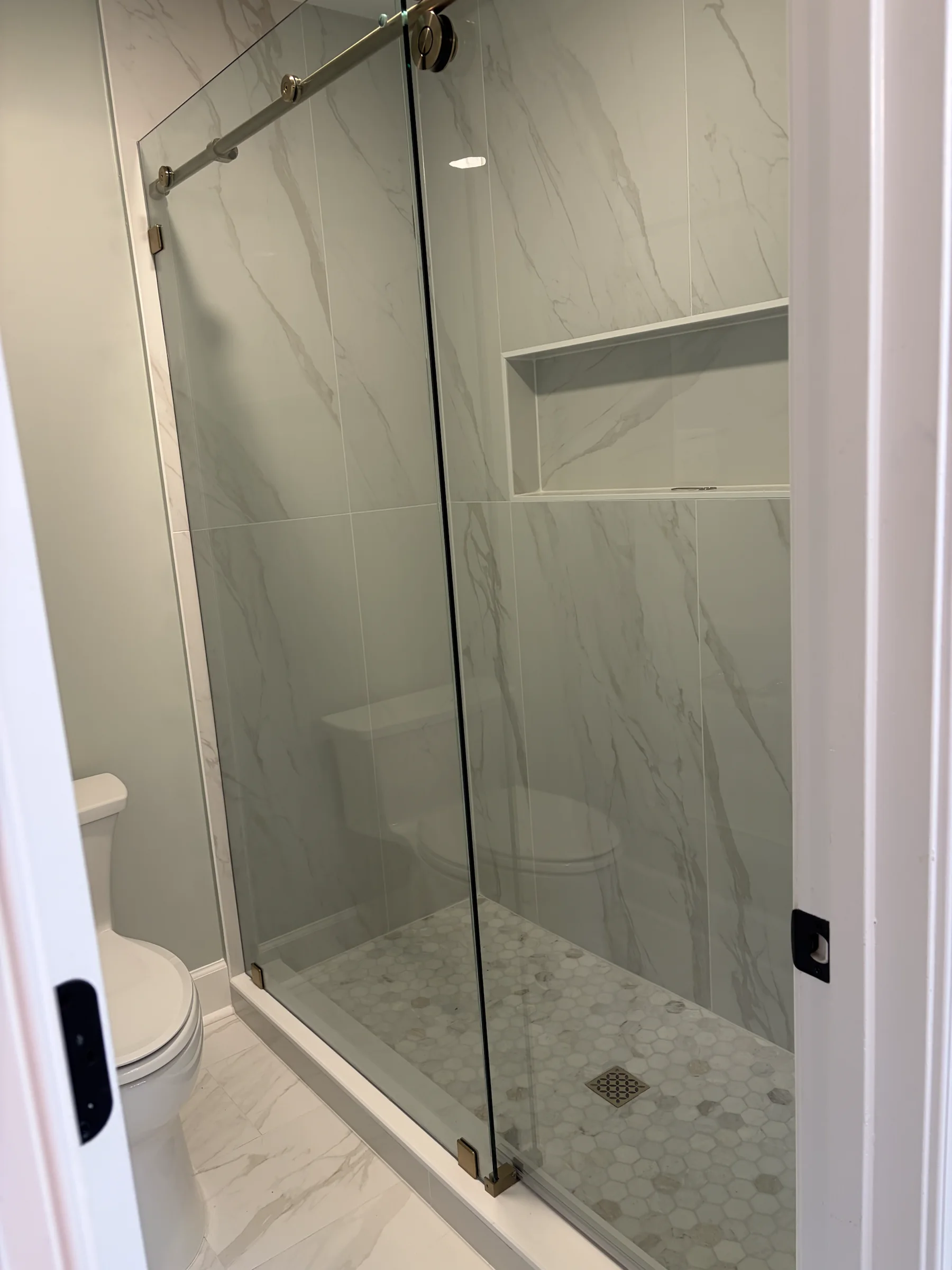 Brown — Shower Details, a Versatile Edge multiple rooms project