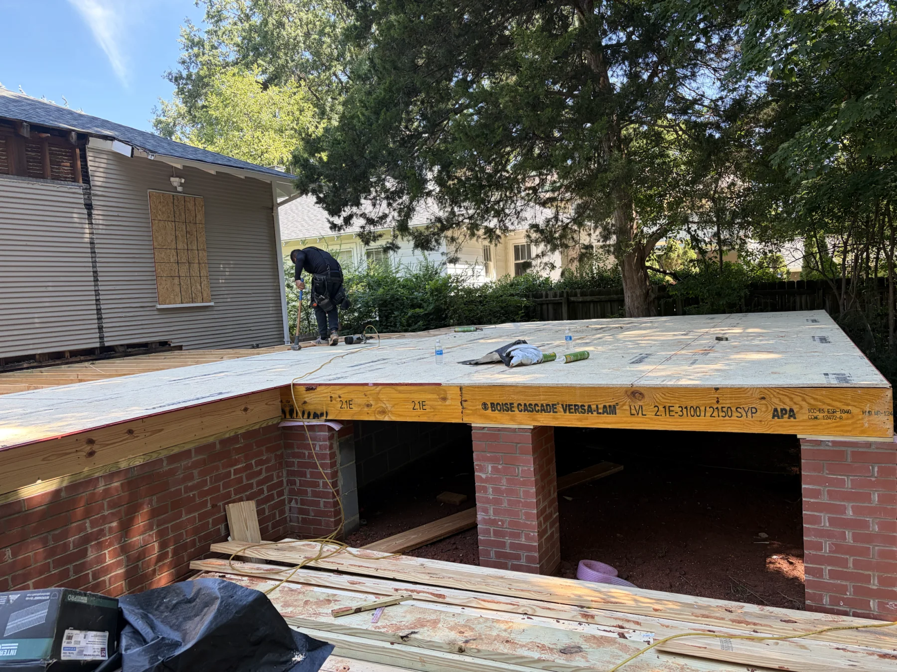 Janet – Home Addition: Floor Framing & Sheathing, view 2