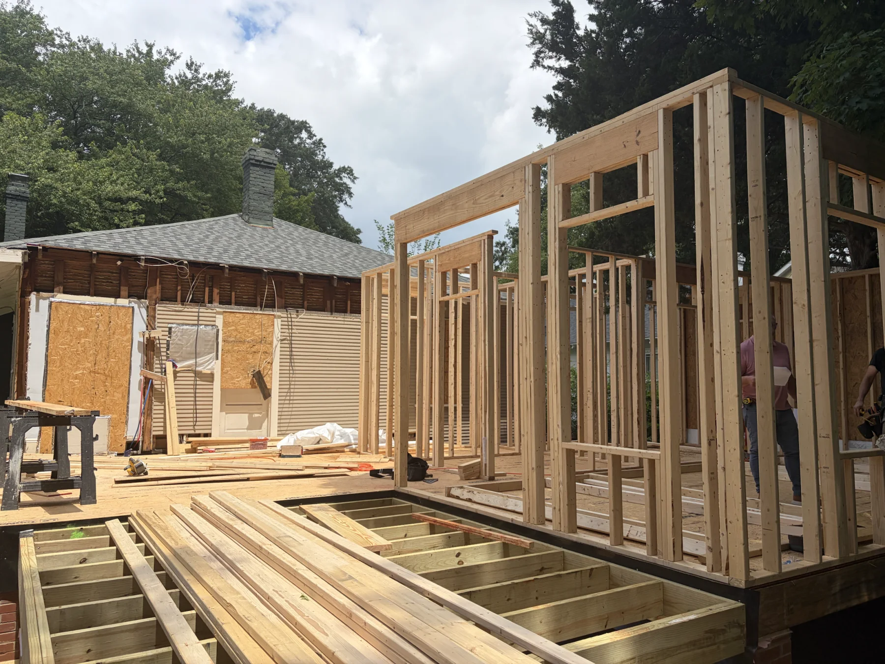 Janet – Home Addition: Wall Framing, view 3